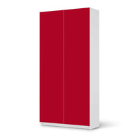 Klebefolie für Möbel Rot Dark - IKEA Pax Schrank 201 cm Höhe - 2 Türen - weiss
