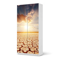 Klebefolie für Möbel Savanne - IKEA Pax Schrank 201 cm Höhe - 2 Türen - weiss