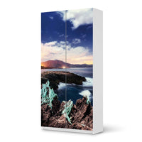 Klebefolie für Möbel Seaside - IKEA Pax Schrank 201 cm Höhe - 2 Türen - weiss