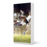 Klebefolie für Möbel Soccer - IKEA Pax Schrank 201 cm Höhe - 2 Türen - weiss