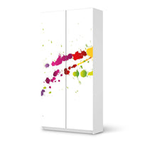 Klebefolie für Möbel Splash 2 - IKEA Pax Schrank 201 cm Höhe - 2 Türen - weiss