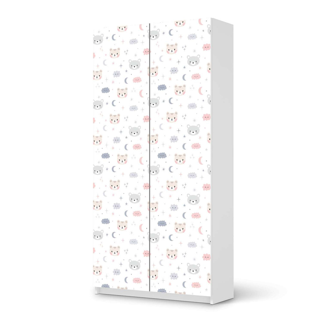 Klebefolie für Möbel Sweet Dreams - IKEA Pax Schrank 201 cm Höhe - 2 Türen - weiss