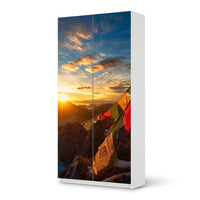 Klebefolie für Möbel Tibet - IKEA Pax Schrank 201 cm Höhe - 2 Türen - weiss