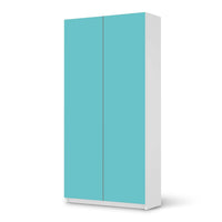 Klebefolie für Möbel Türkisgrün Light - IKEA Pax Schrank 201 cm Höhe - 2 Türen - weiss