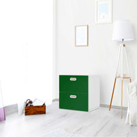 Klebefolie für Möbel Grün Dark - IKEA Stuva / Fritids Kommode - 2 Schubladen - Kinderzimmer