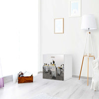 Klebefolie für Möbel Penguin Family - IKEA Stuva / Fritids Kommode - 2 Schubladen - Kinderzimmer