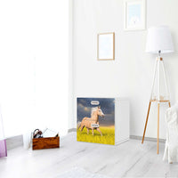 Klebefolie für Möbel Wildpferd - IKEA Stuva / Fritids Kommode - 2 Schubladen - Kinderzimmer