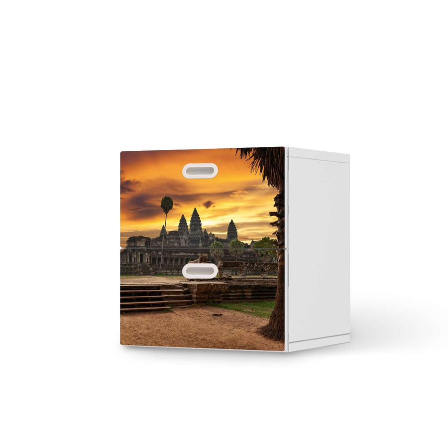 Klebefolie für Möbel Angkor Wat - IKEA Stuva / Fritids Kommode - 2 Schubladen  - weiss