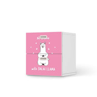 Klebefolie für Möbel Dalai Llama - IKEA Stuva / Fritids Kommode - 2 Schubladen  - weiss