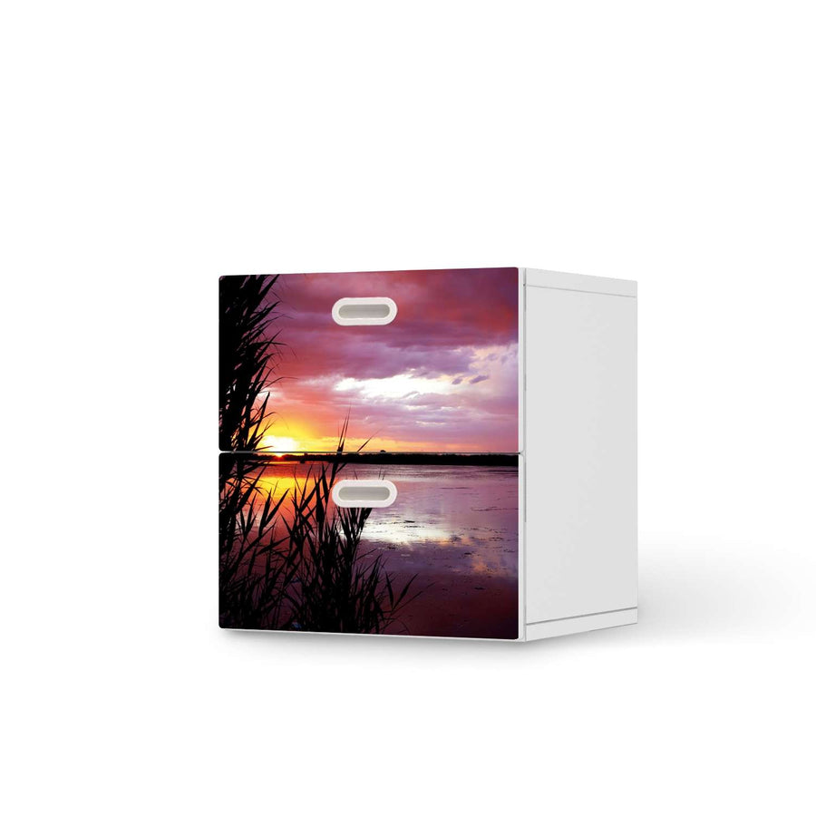 Klebefolie für Möbel Dream away - IKEA Stuva / Fritids Kommode - 2 Schubladen  - weiss