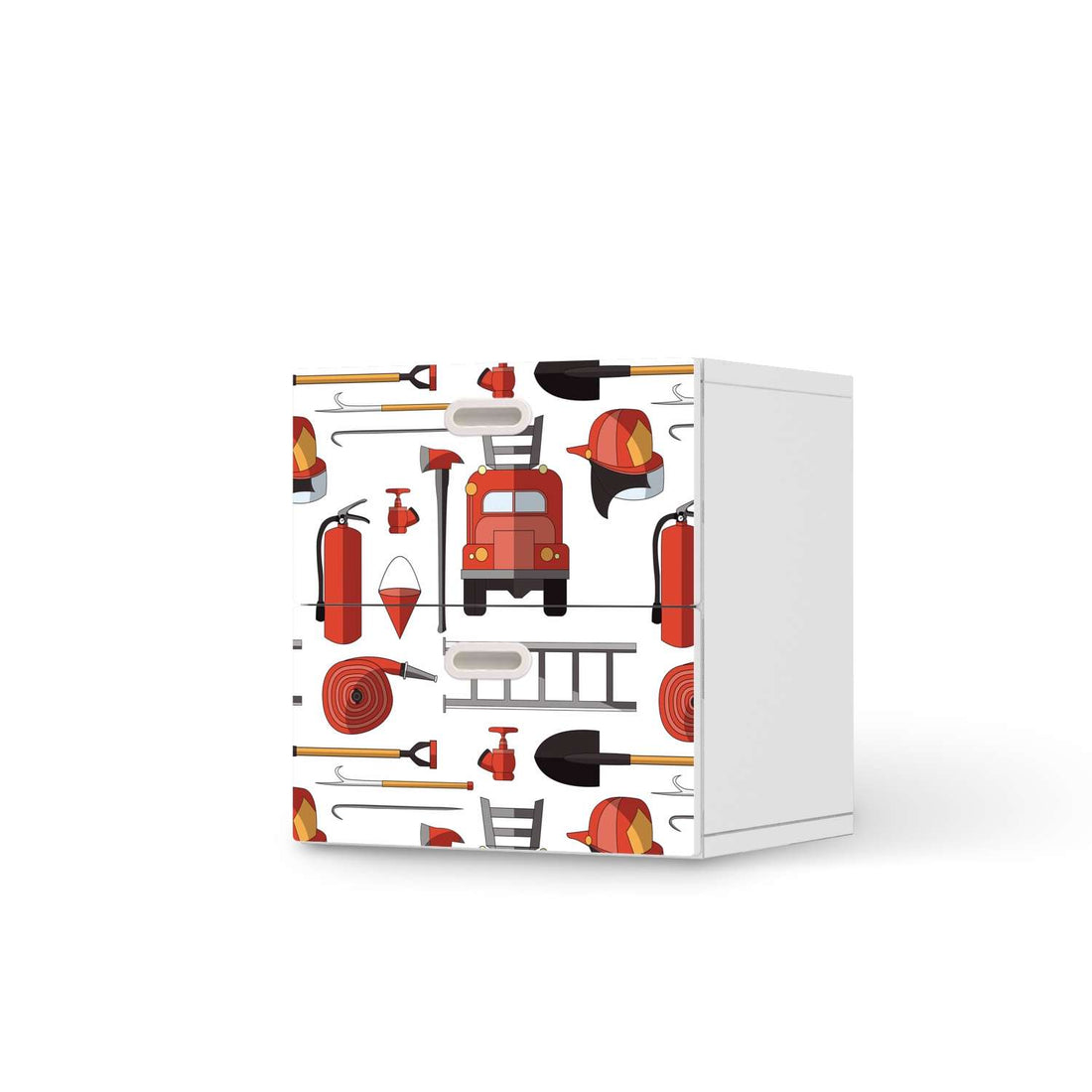 Klebefolie für Möbel Firefighter - IKEA Stuva / Fritids Kommode - 2 Schubladen  - weiss