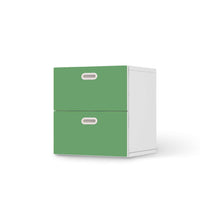 Klebefolie für Möbel Grün Light - IKEA Stuva / Fritids Kommode - 2 Schubladen  - weiss