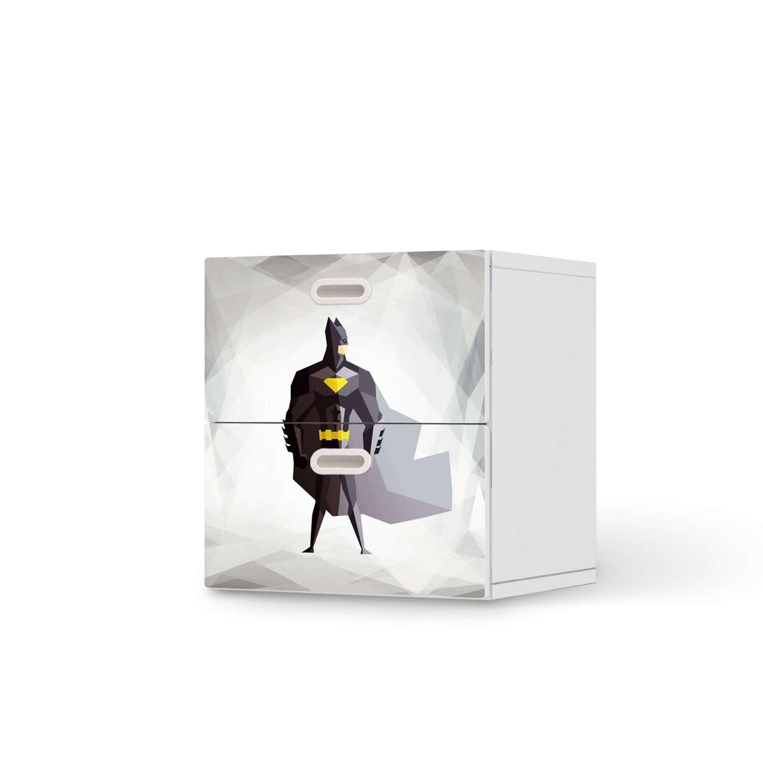 Klebefolie für Möbel Mr. Black - IKEA Stuva / Fritids Kommode - 2 Schubladen  - weiss