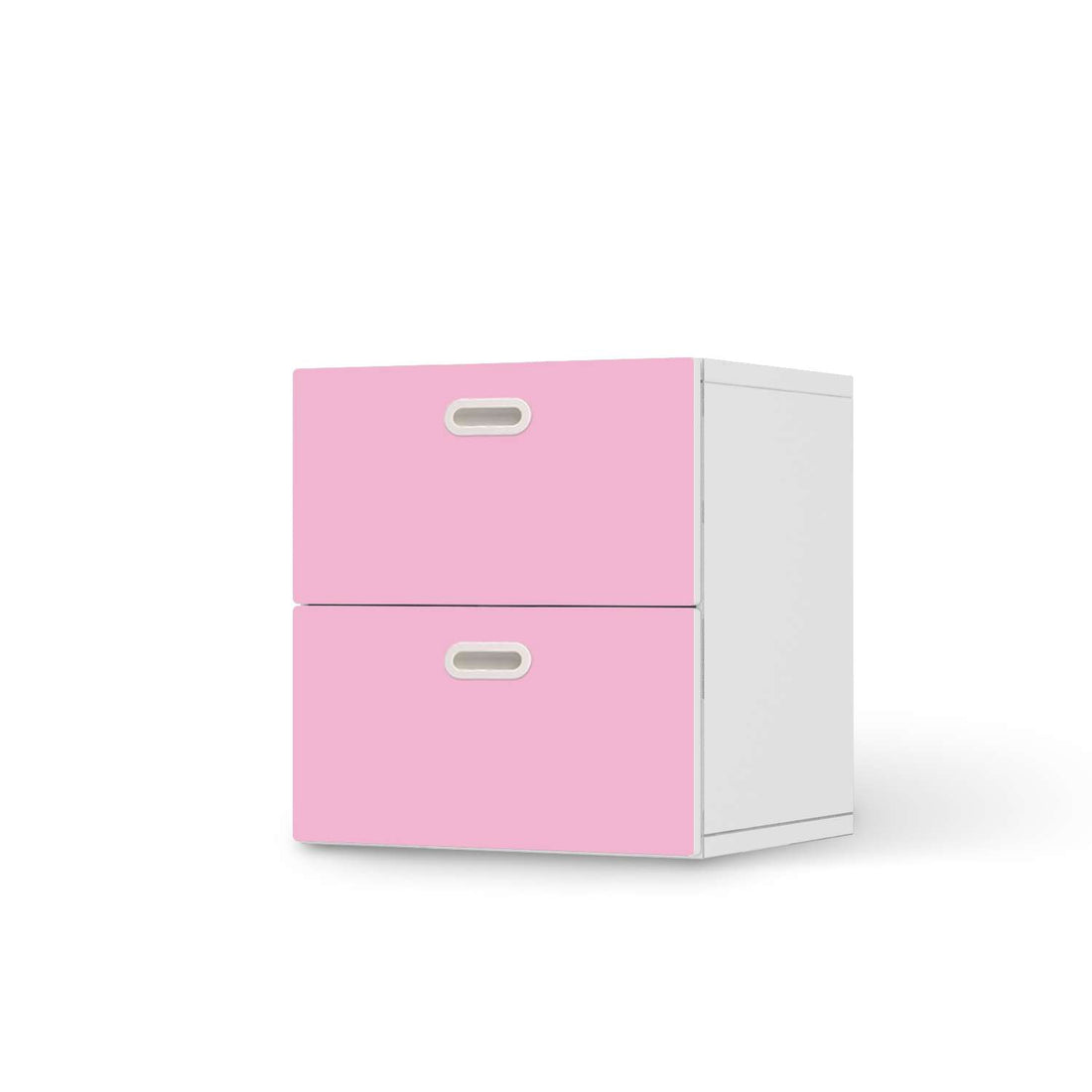 Klebefolie für Möbel Pink Light - IKEA Stuva / Fritids Kommode - 2 Schubladen  - weiss
