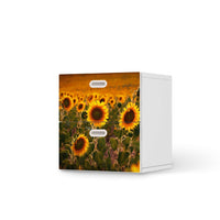 Klebefolie für Möbel Sunflowers - IKEA Stuva / Fritids Kommode - 2 Schubladen  - weiss