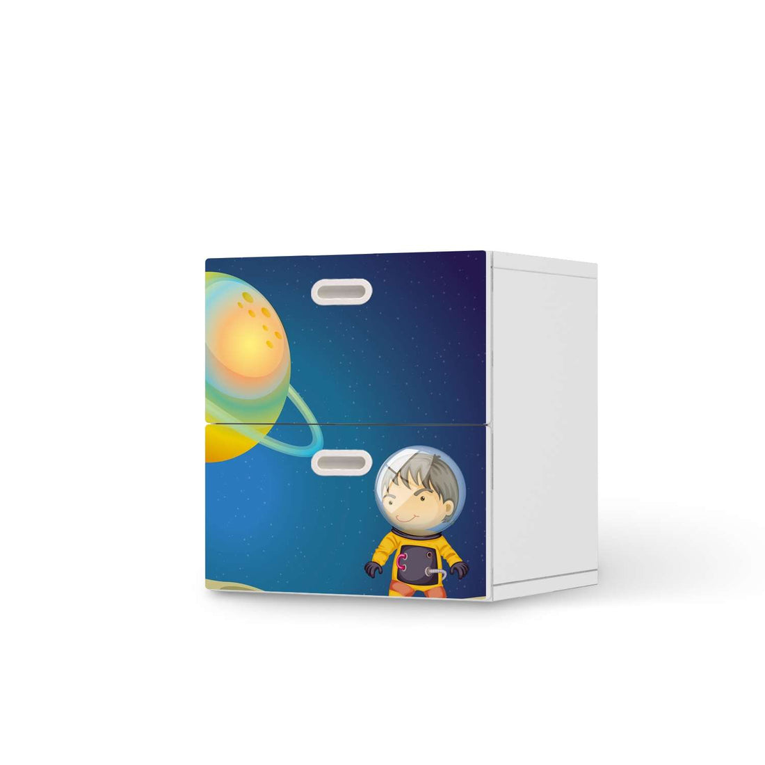 Klebefolie für Möbel Young Explorer - IKEA Stuva / Fritids Kommode - 2 Schubladen  - weiss