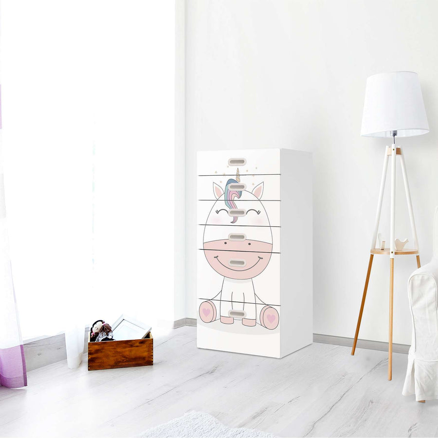 Klebefolie für Möbel Baby Unicorn - IKEA Stuva / Fritids Kommode - 6 Schubladen - Kinderzimmer