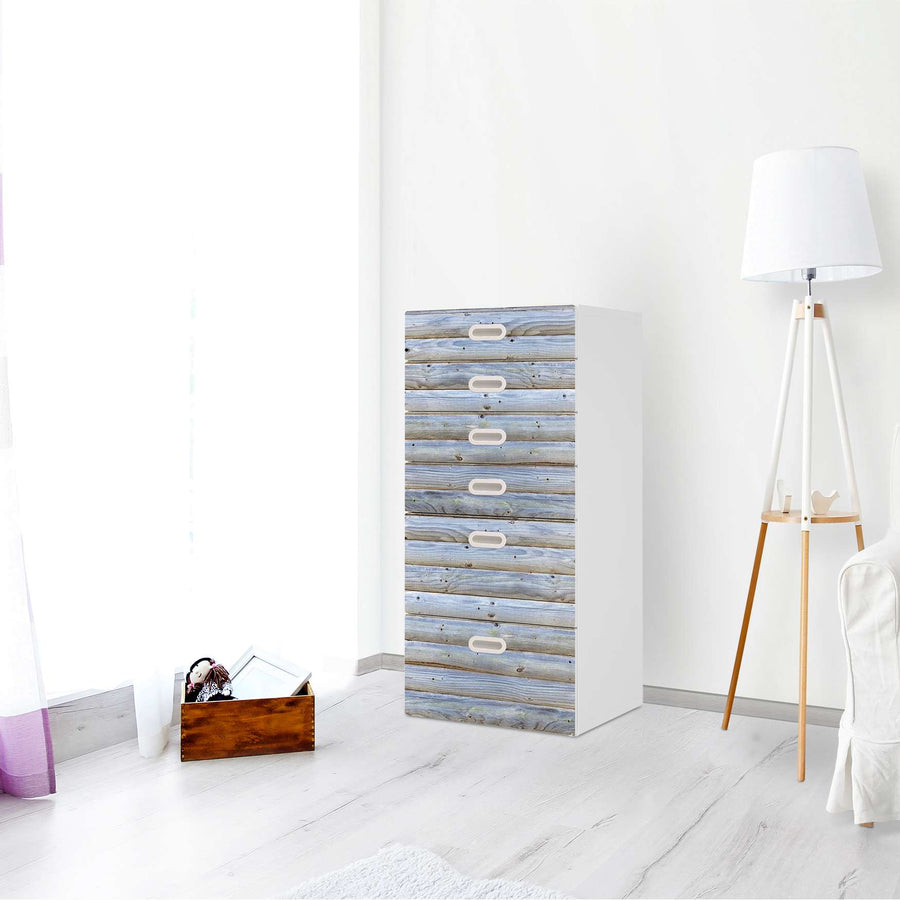 Klebefolie für Möbel Greyhound - IKEA Stuva / Fritids Kommode - 6 Schubladen - Kinderzimmer