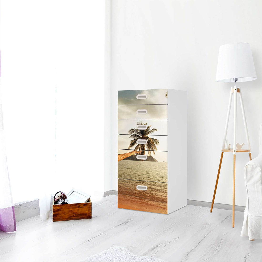 Klebefolie für Möbel Paradise - IKEA Stuva / Fritids Kommode - 6 Schubladen - Kinderzimmer