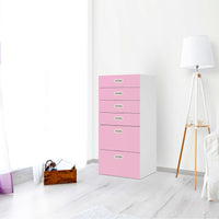 Klebefolie für Möbel Pink Light - IKEA Stuva / Fritids Kommode - 6 Schubladen - Kinderzimmer