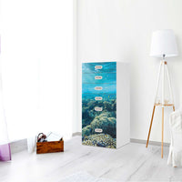 Klebefolie für Möbel Underwater World - IKEA Stuva / Fritids Kommode - 6 Schubladen - Kinderzimmer