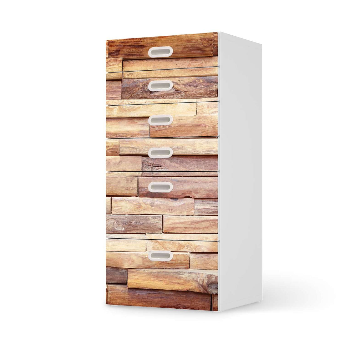 Klebefolie für Möbel Artwood - IKEA Stuva / Fritids Kommode - 6 Schubladen  - weiss