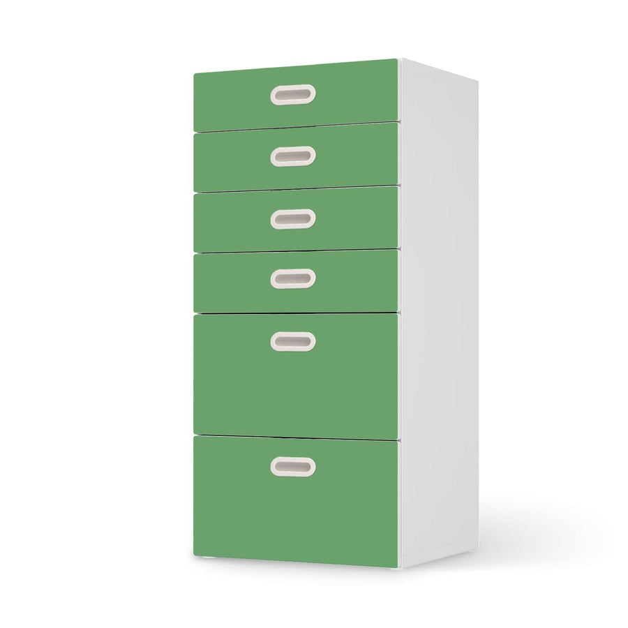 Klebefolie für Möbel Grün Light - IKEA Stuva / Fritids Kommode - 6 Schubladen  - weiss