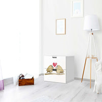 Klebefolie für Möbel 2 kleine Eulen - IKEA Stuva Kommode - 2 Schubladen - Kinderzimmer