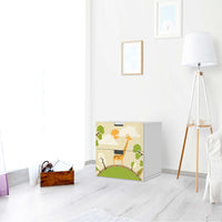 Klebefolie für Möbel Mountain Giraffe - IKEA Stuva Kommode - 2 Schubladen - Kinderzimmer