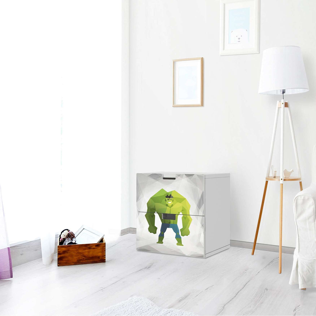 Klebefolie für Möbel Mr. Green - IKEA Stuva Kommode - 2 Schubladen - Kinderzimmer