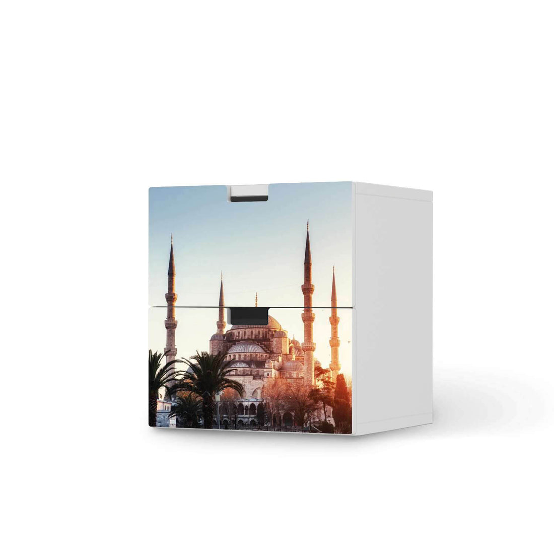 Klebefolie für Möbel Blue Mosque - IKEA Stuva Kommode - 2 Schubladen  - weiss
