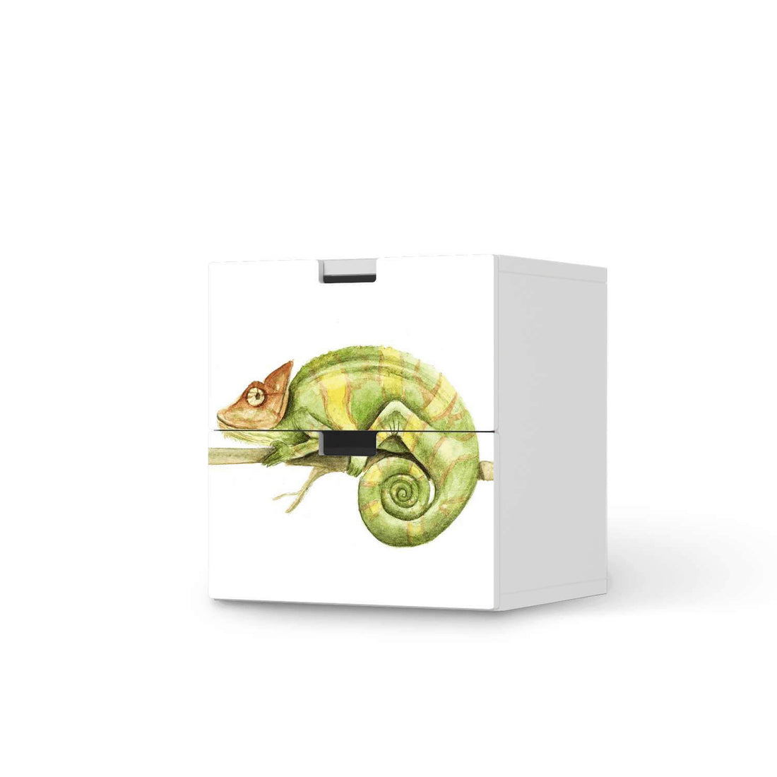 Klebefolie für Möbel Chameleon - IKEA Stuva Kommode - 2 Schubladen  - weiss