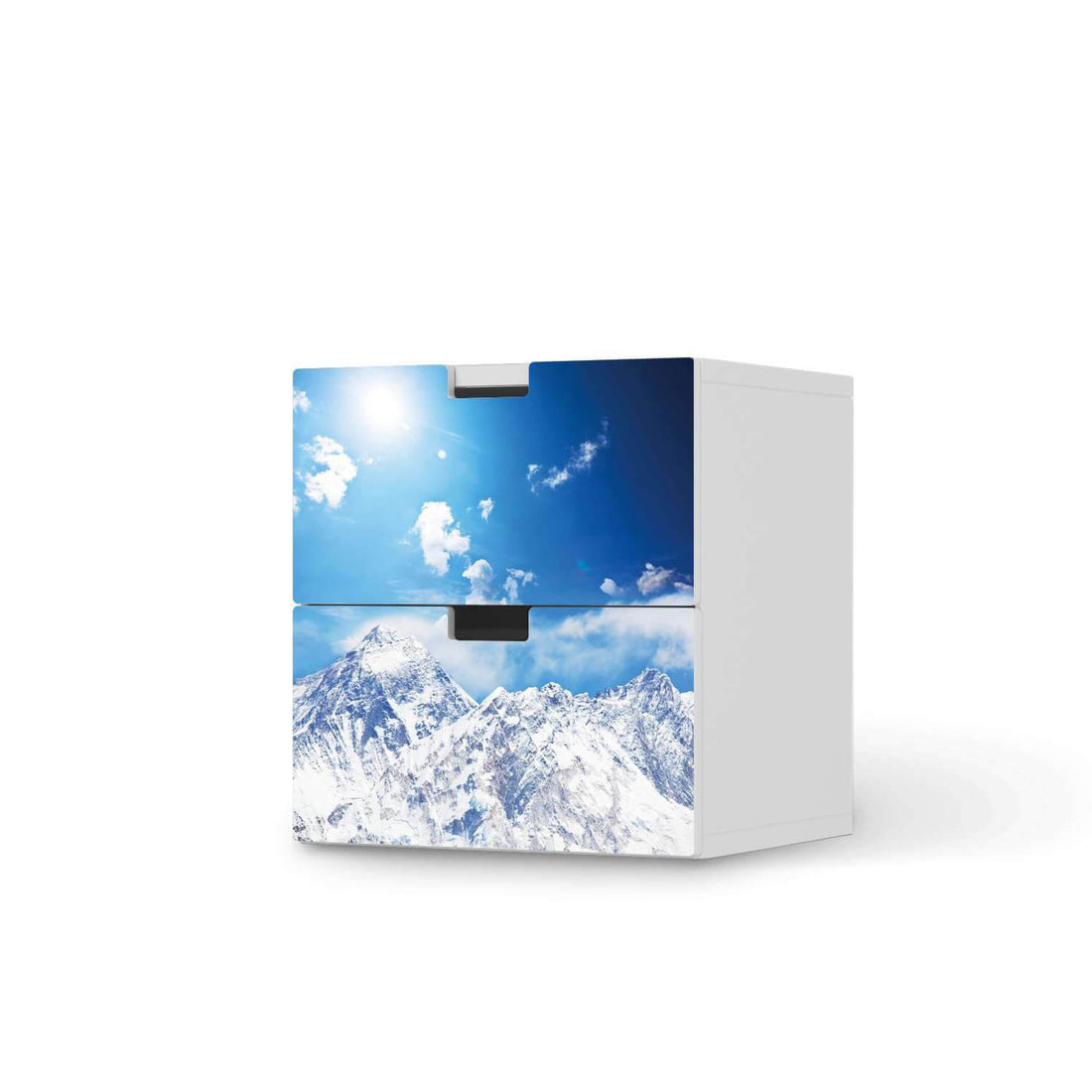Klebefolie für Möbel Everest - IKEA Stuva Kommode - 2 Schubladen  - weiss