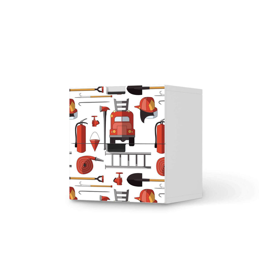 Klebefolie für Möbel Firefighter - IKEA Stuva Kommode - 2 Schubladen  - weiss
