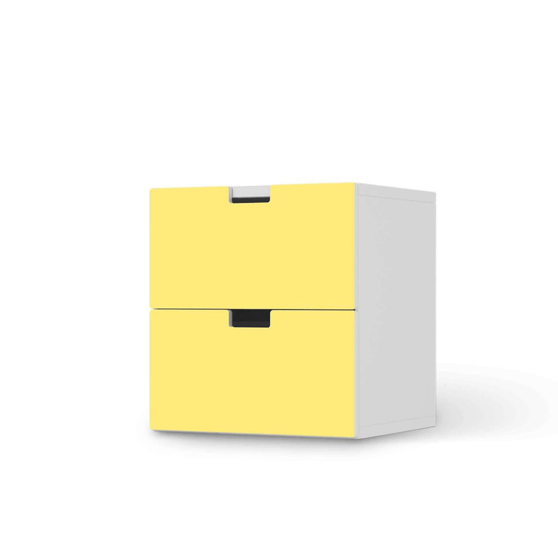Klebefolie für Möbel Gelb Light - IKEA Stuva Kommode - 2 Schubladen  - weiss