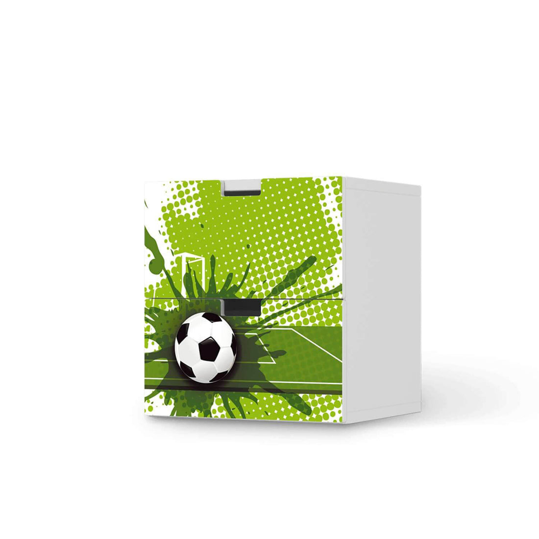 Klebefolie für Möbel Goal - IKEA Stuva Kommode - 2 Schubladen  - weiss