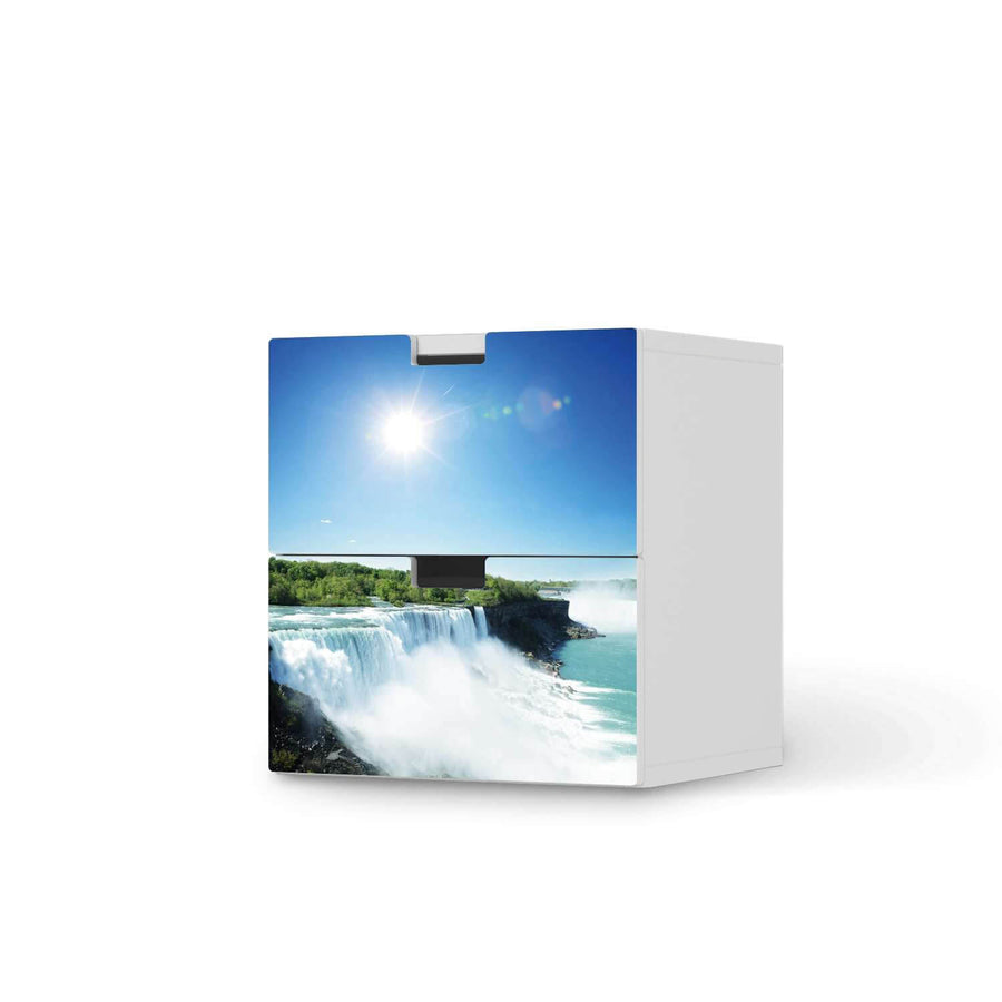 Klebefolie für Möbel Niagara Falls - IKEA Stuva Kommode - 2 Schubladen  - weiss