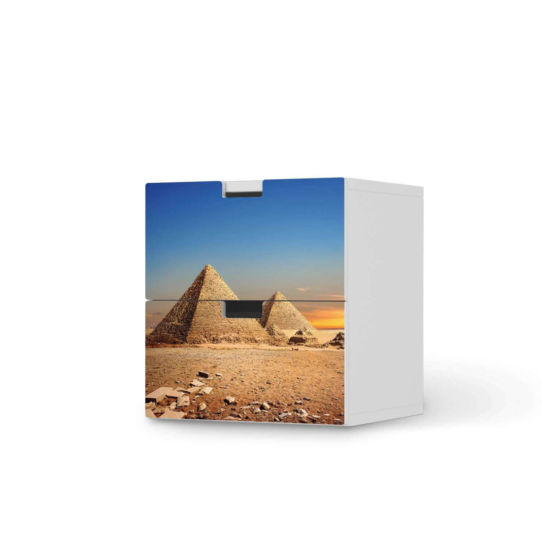 Klebefolie für Möbel Pyramids - IKEA Stuva Kommode - 2 Schubladen  - weiss