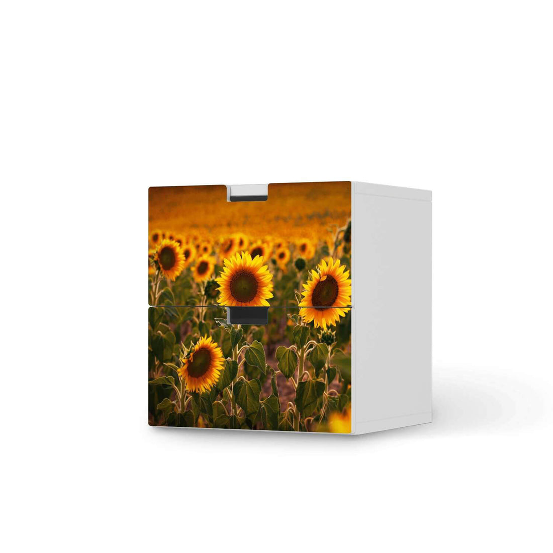 Klebefolie für Möbel Sunflowers - IKEA Stuva Kommode - 2 Schubladen  - weiss