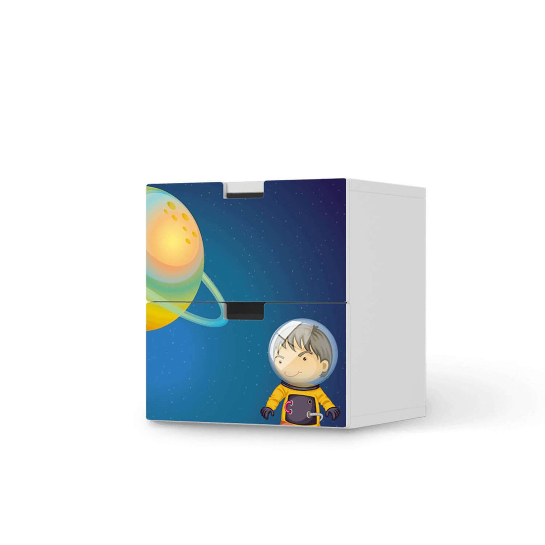 Klebefolie für Möbel Young Explorer - IKEA Stuva Kommode - 2 Schubladen  - weiss