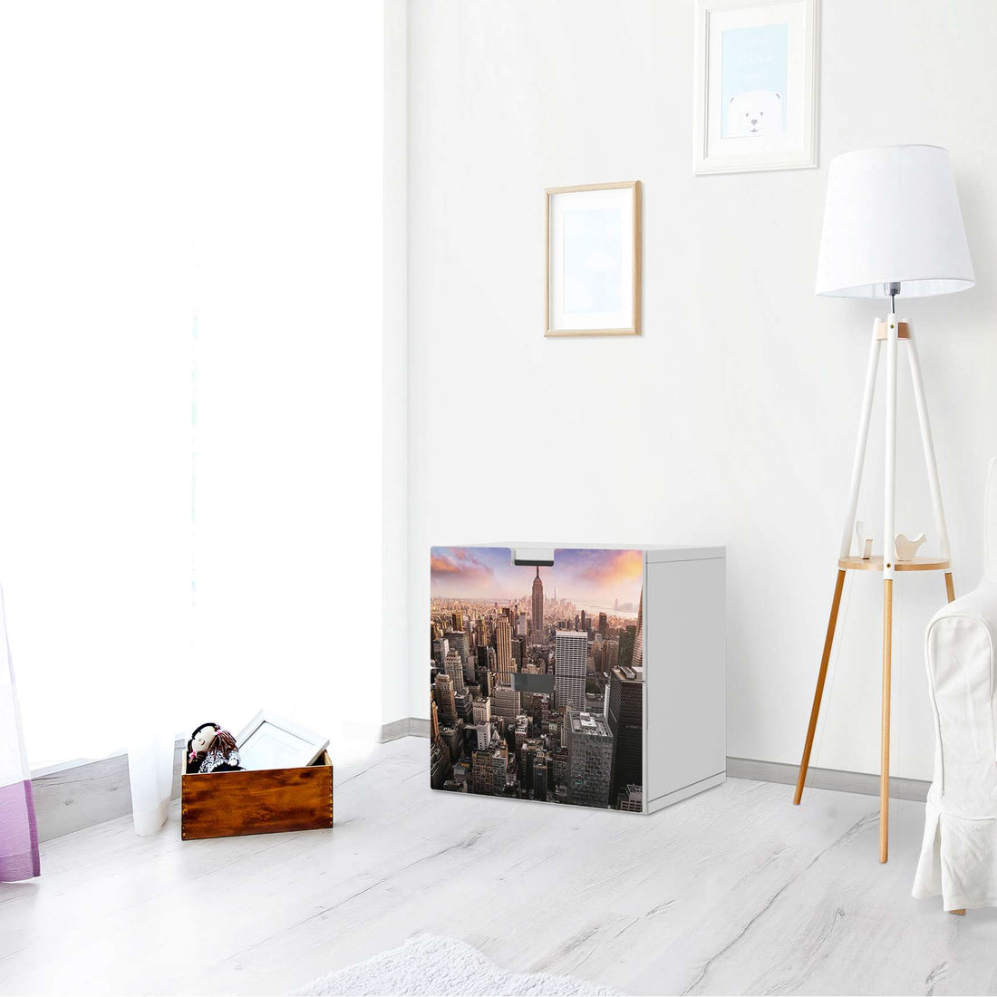 Klebefolie für Möbel Big Apple - IKEA Stuva Kommode - 2 Schubladen - Wohnzimmer