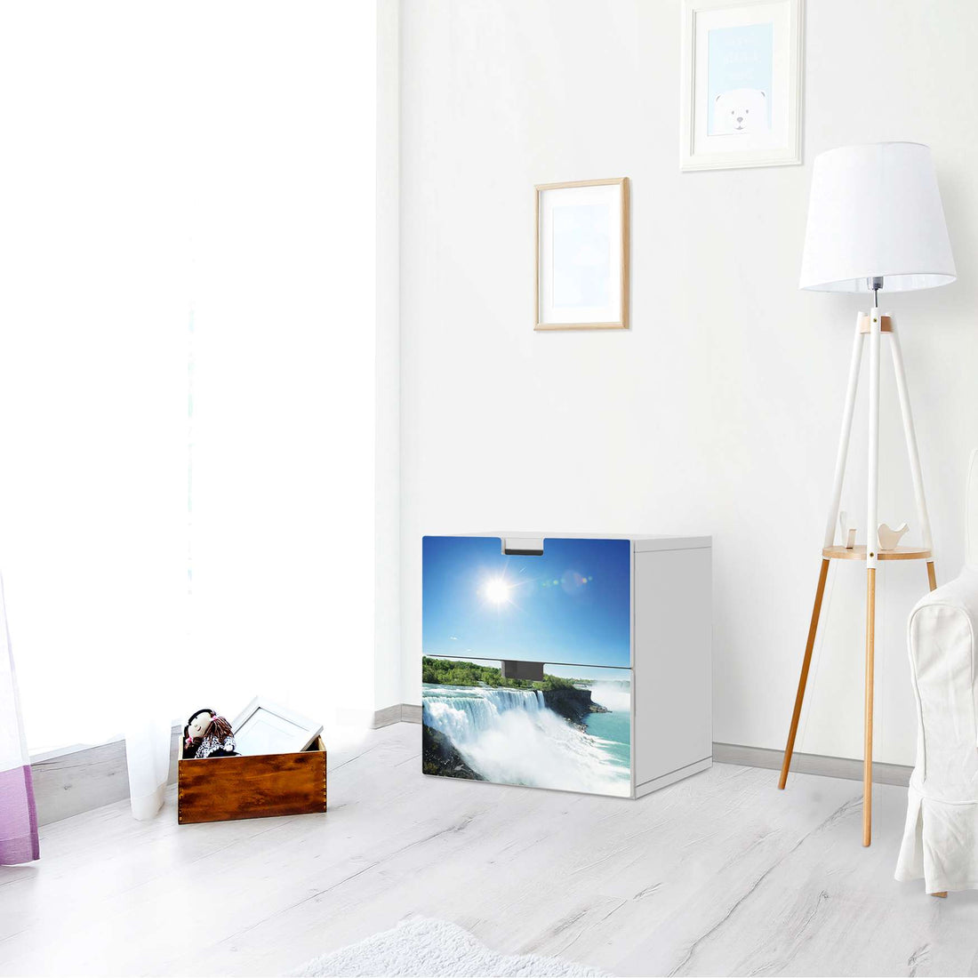Klebefolie für Möbel Niagara Falls - IKEA Stuva Kommode - 2 Schubladen - Wohnzimmer