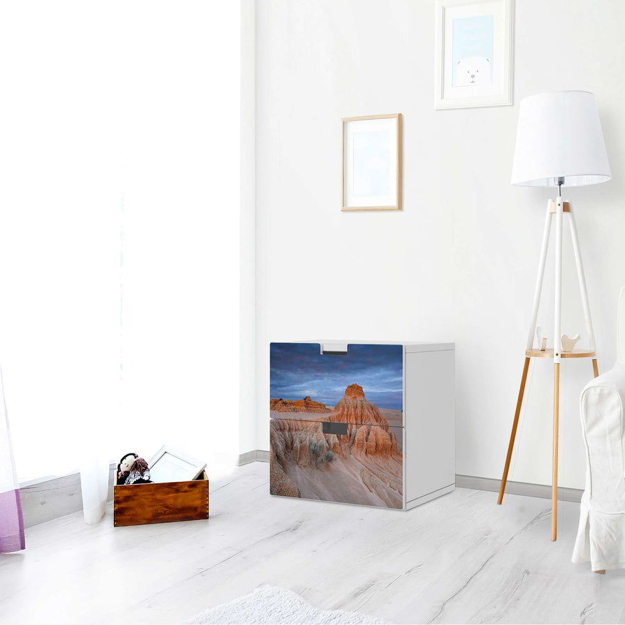 Klebefolie für Möbel Outback Australia - IKEA Stuva Kommode - 2 Schubladen - Wohnzimmer