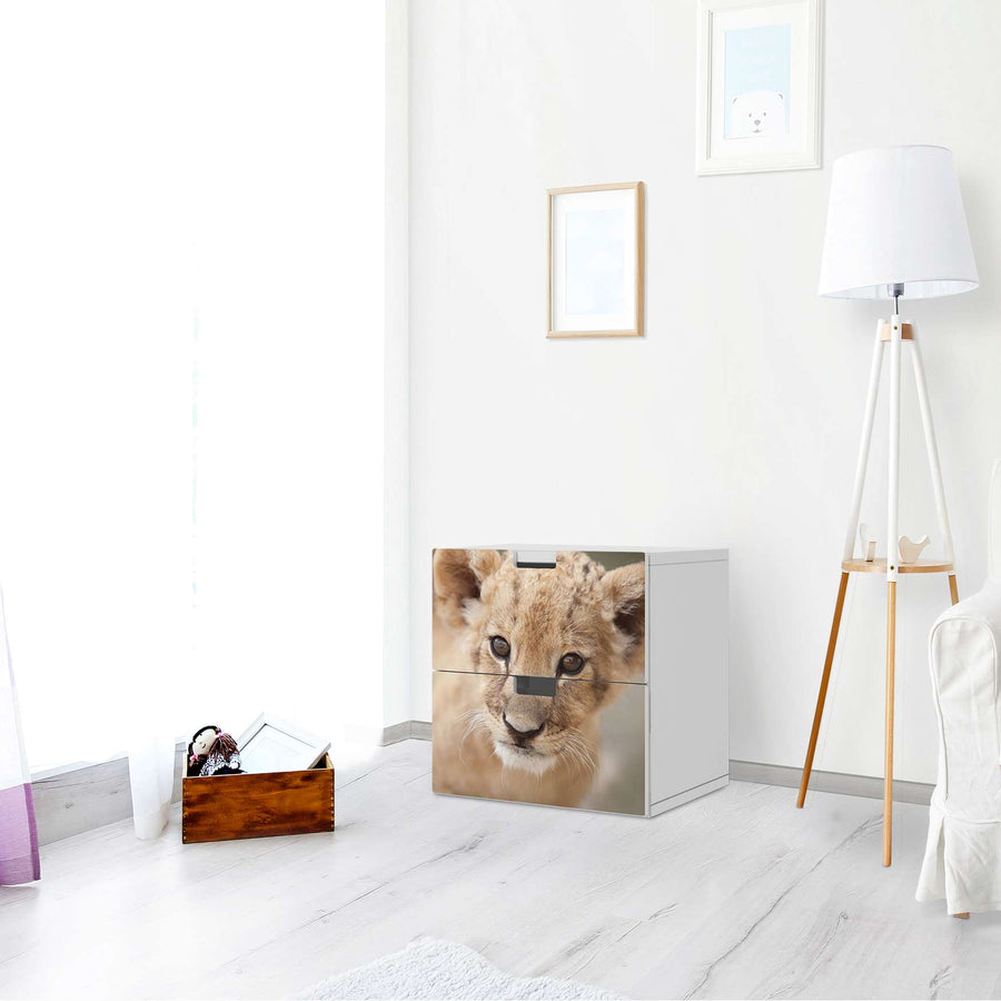 Klebefolie für Möbel Simba - IKEA Stuva Kommode - 2 Schubladen - Wohnzimmer