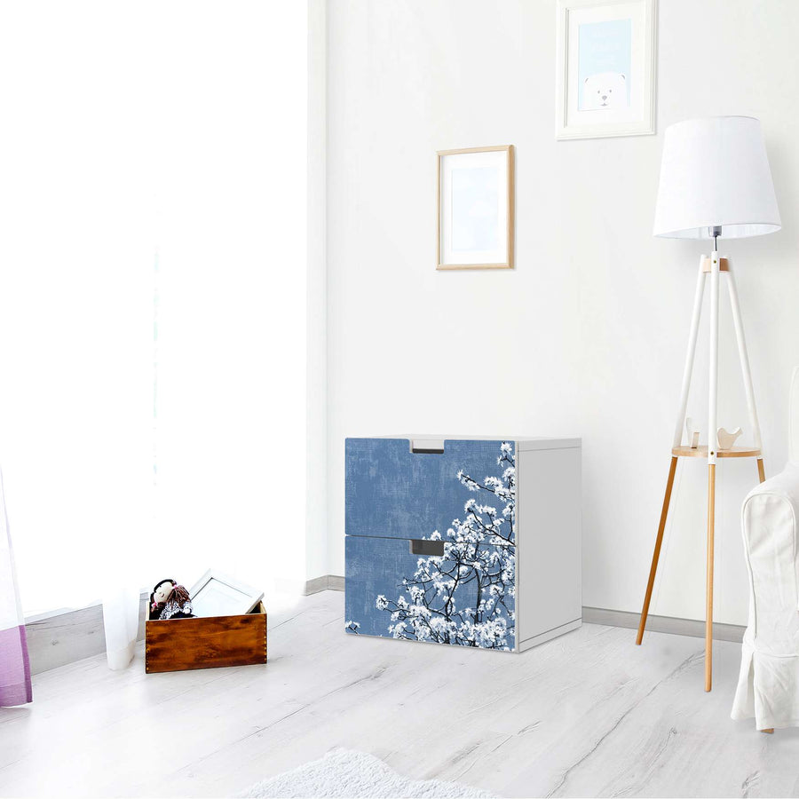 Klebefolie für Möbel Spring Tree - IKEA Stuva Kommode - 2 Schubladen - Wohnzimmer