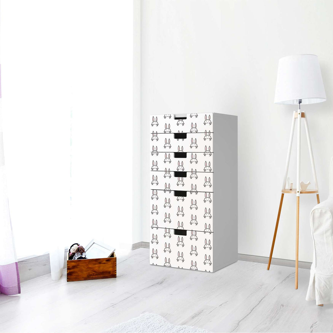 Klebefolie für Möbel Hoppel - IKEA Stuva Kommode - 6 Schubladen - Kinderzimmer