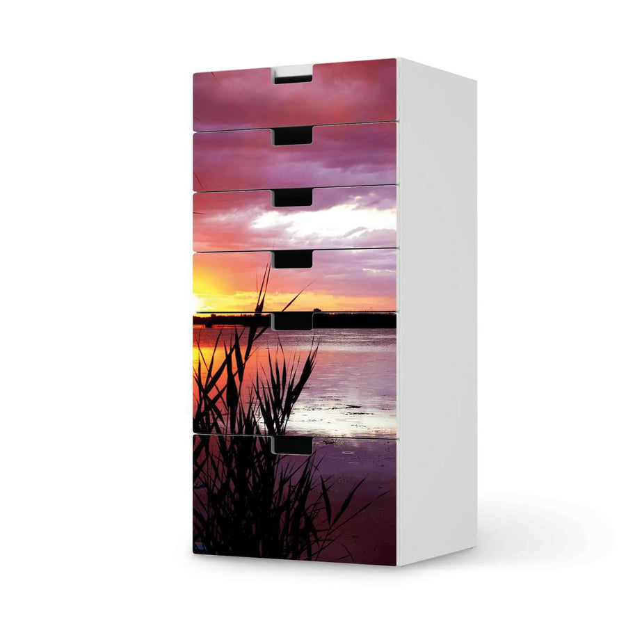 Klebefolie für Möbel Dream away - IKEA Stuva Kommode - 6 Schubladen  - weiss