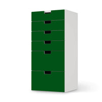 Klebefolie für Möbel Grün Dark - IKEA Stuva Kommode - 6 Schubladen  - weiss