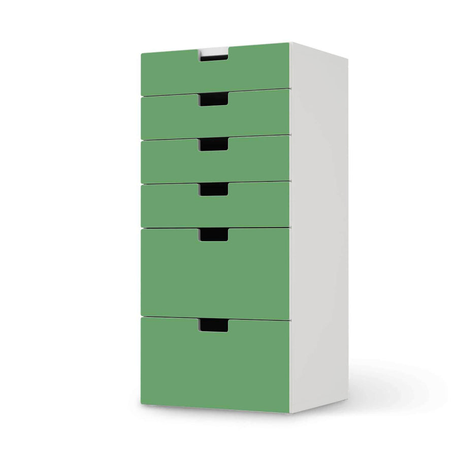 Klebefolie für Möbel Grün Light - IKEA Stuva Kommode - 6 Schubladen  - weiss