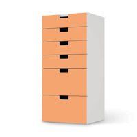 Klebefolie für Möbel Orange Light - IKEA Stuva Kommode - 6 Schubladen  - weiss